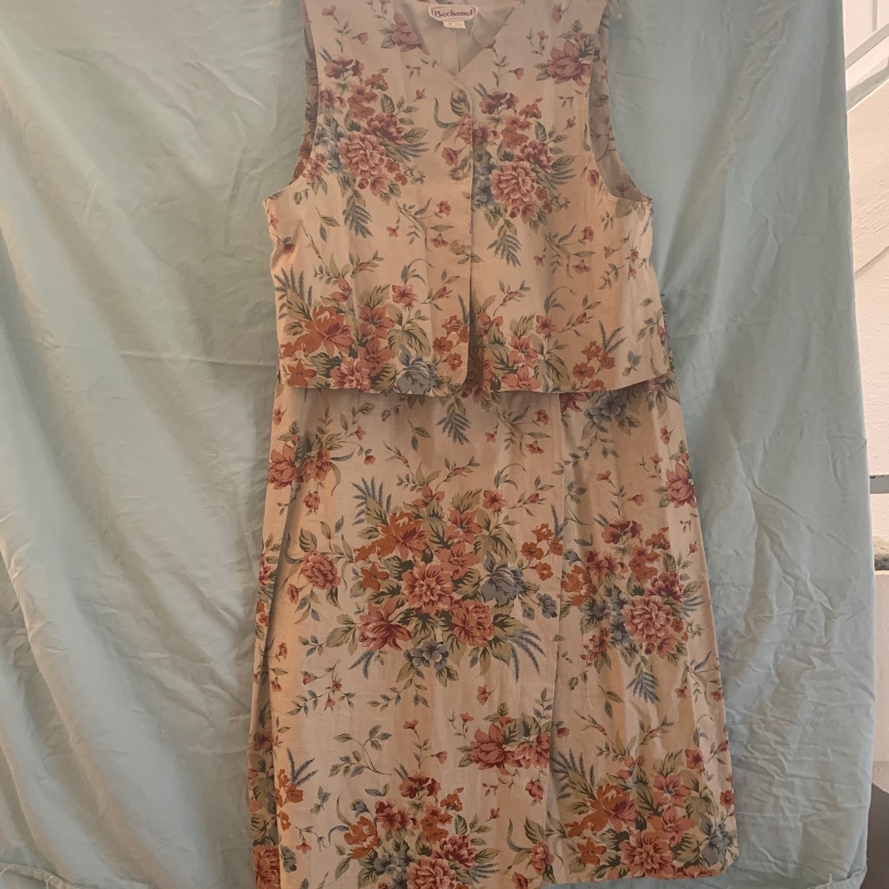 Wrap around skirt and matching vest